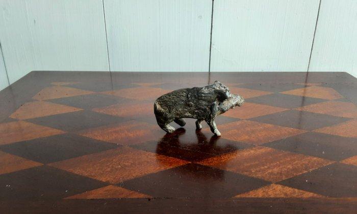 P. Chenet - Beeld, everzwijn - 4 cm - Brons, Antiek en Kunst, Curiosa en Brocante