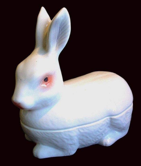 MICHEL CAUGANT - Serveerschaal - Steengoed - Terrine konijn, Antiek en Kunst, Antiek | Keukengerei