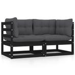 Tuinbank Zwart Hout | Retour Deal | Outdoor Genieten, Verzenden, Nieuw, Hout