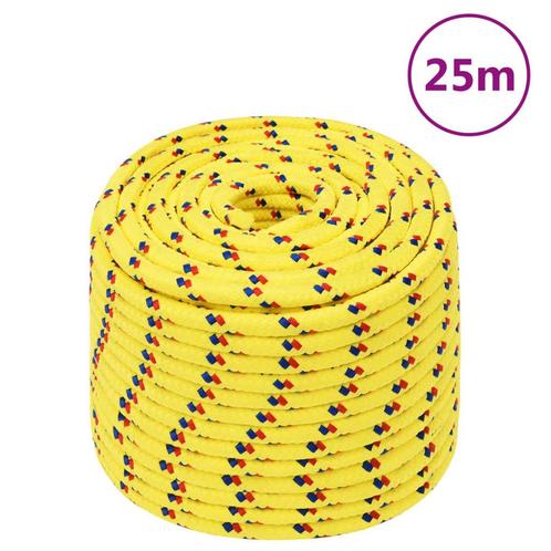 vidaXL Boottouw 14 mm 25 m polypropyleen geel, Doe-het-zelf en Bouw, IJzerwaren en Bevestigingsmiddelen, Nieuw, Verzenden