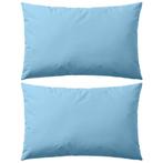 vidaXL Buitenkussens 60x40 cm lichtblauw 2 st, Huis en Inrichting, Woonaccessoires | Kussens, Verzenden, Nieuw
