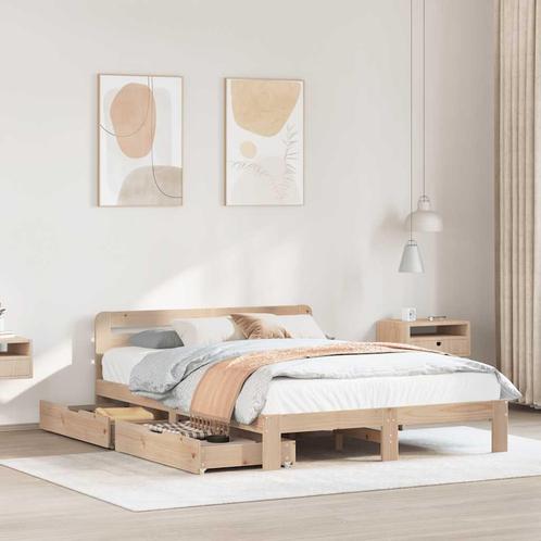 vidaXL Bedframe zonder matras massief grenenhout 150x200 cm, Huis en Inrichting, Slaapkamer | Bedden, Nieuw, Verzenden