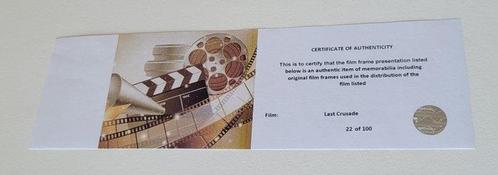 Indiana Jones and The Last Crusade - Framed Film Cell, Verzamelen, Film en Tv