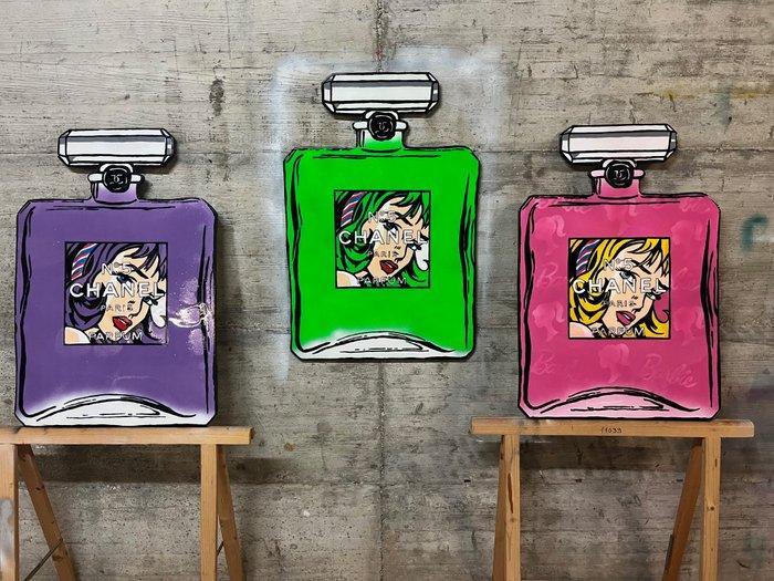Simone De Rosa - Chanel N.5 Green Roy Lichtenstein Edition, Antiek en Kunst, Kunst | Schilderijen | Modern