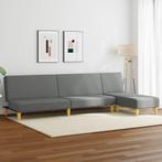 vidaXL 2-delige Loungeset stof donkergrijs, Verzenden, Nieuw