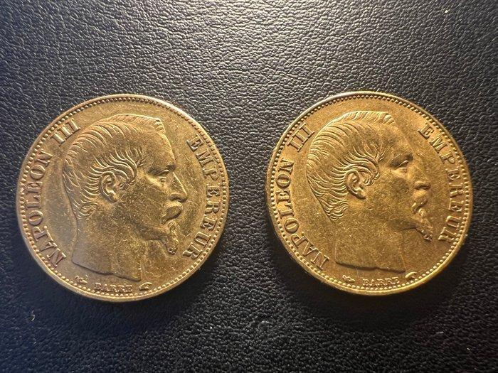 Frankrijk. Napoléon III. 20 Francs 1854-A, Paris (2 munten), Postzegels en Munten, Munten | Europa | Euromunten