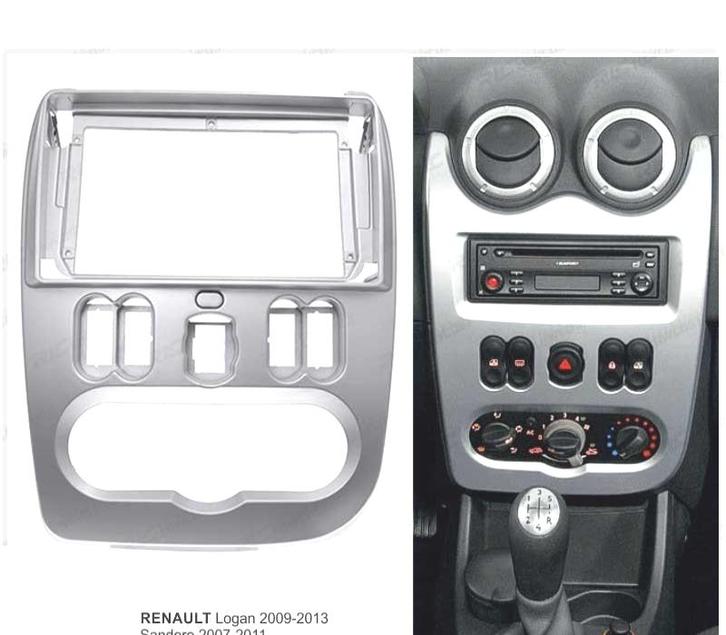 Facade Autoradio 2-Din Pour Renault Dacia Logan Sandero Dust, Auto diversen, Autoradio's, Verzenden