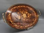 Vintage Serviertablett – florale Dekoration – Italien, um