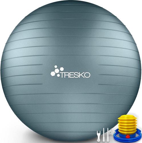 Tresko Fitness bal - Yoga bal - Pilates bal - 75cm - Grijs, Huis en Inrichting, Overige Huis en Inrichting, Verzenden