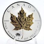 Canada. 5 Dollars 2017 Maple Leaf Privy Panda  - gilded, 1