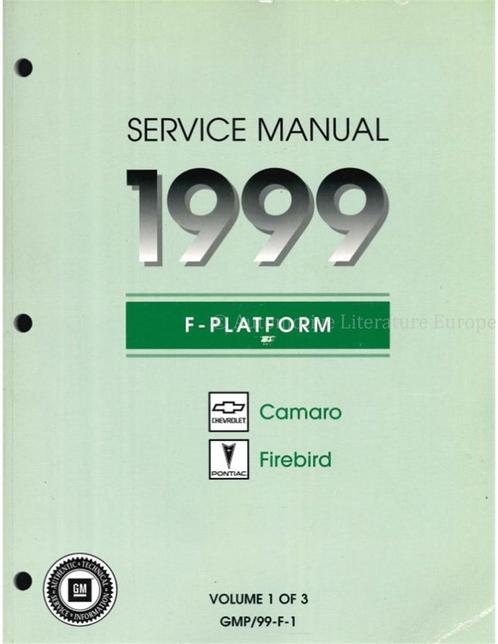 1999 CHEVROLET CAMARO | PONTIAC FIREBIRD, Auto diversen, Handleidingen en Instructieboekjes
