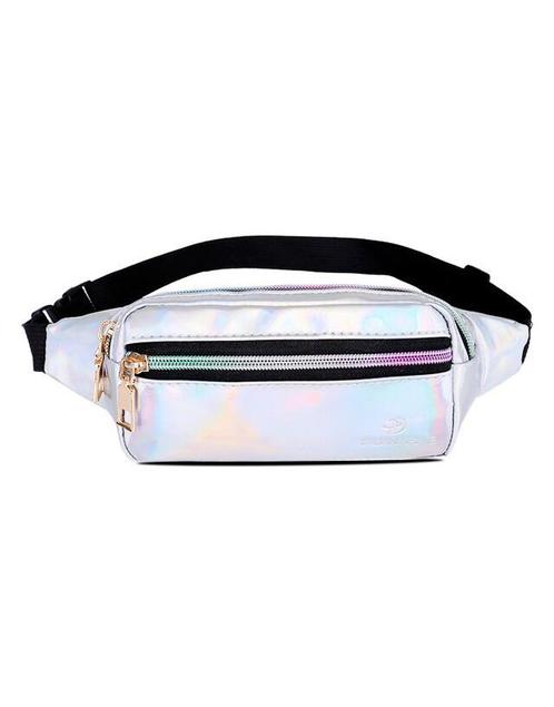 Klein Holografisch Heuptasje Zilver Rechthoek Fanny Pack Twe, Handtassen en Accessoires, Tassen | Damestassen, Overige kleuren