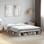 vidaXL Bedframe bewerkt hout grijs sonoma eikenkleurig, Verzenden, Nieuw