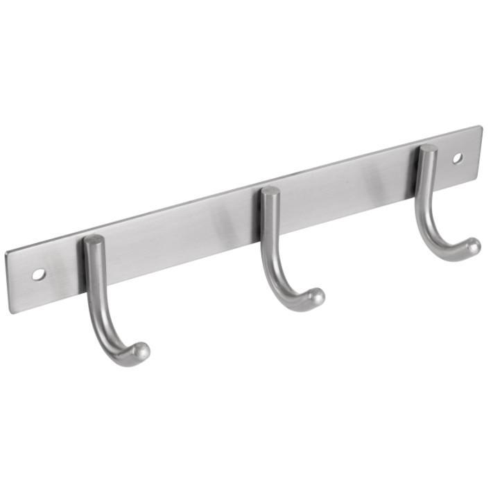 Differnz kapstok 3 haken beugel rvs mat chroom, Huis en Inrichting, Woonaccessoires | Kapstokken, Nieuw, Overige materialen