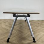 Haworth in hoogte verstelbare tafel 200x80 cm, licht grijs, Gebruikt, Bureau