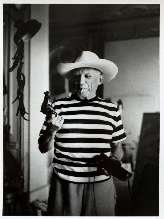 André Villers (1930-2016) - Pablo Picasso avec le revolver, Antiek en Kunst, Kunst | Designobjecten