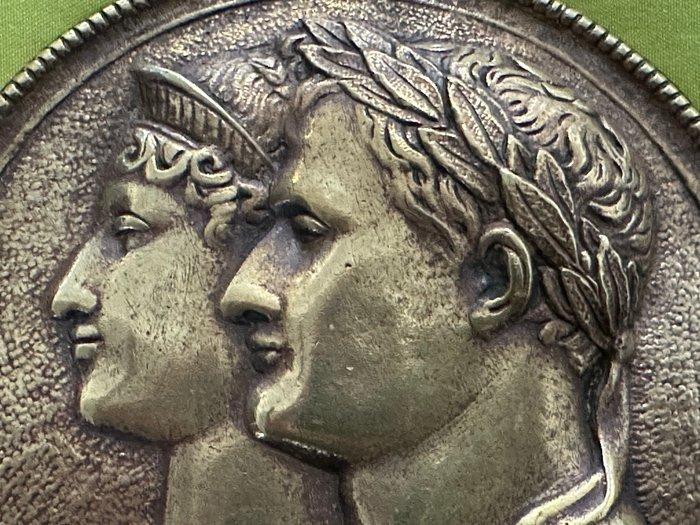 Penning - Grande médaille en Bronze de Napoléon Bonaparte et, Postzegels en Munten, Munten en Bankbiljetten | Toebehoren
