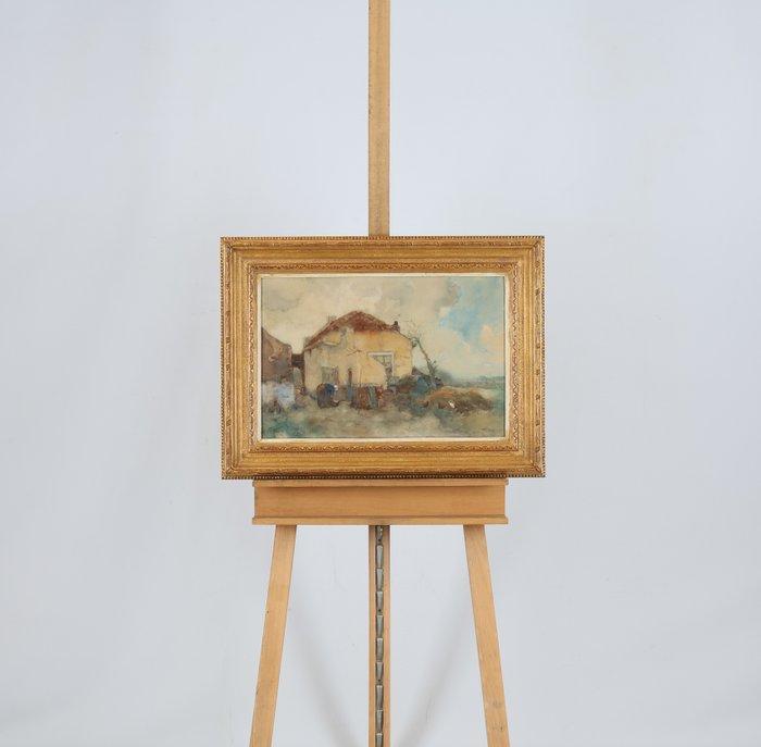 Willem Hendrik van der Nat (1864–1929) - Poortje te, Antiquités & Art, Art | Peinture | Classique