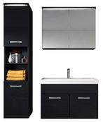 Badkamermeubel Set Paso 80 x 40 cm Zwart Badmeubel, Verzenden, Nieuw