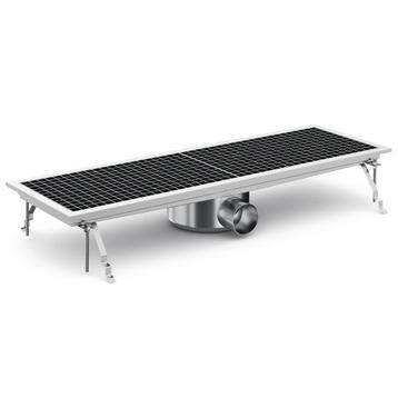 Vloerput | RVS | Afvoeraansluiting Ø75mm | 927x300x140(h)mm, Verzenden