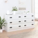 vidaXL Dressoirs 2 st bewerkt hout hoogglans wit, Huis en Inrichting, Verzenden, Nieuw