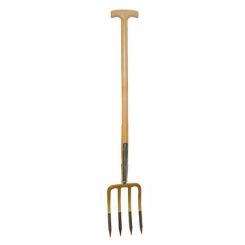 Profi - spitvork, 4t, 27x18cm, gelakte essenhouten t-steel -, Tuin en Terras, Nieuw