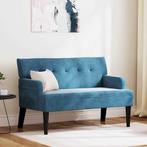 vidaXL Chesterfield Bank Blauw 112 x 65,5 x 75 cm Fluweel, Huis en Inrichting, Verzenden, Nieuw