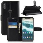 DrPhone Moto One / P30 Play Flipcover - Bookcase - Luxe, Telecommunicatie, Mobiele telefoons | Hoesjes en Screenprotectors | Overige merken