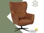 Leren draaifauteuil Leaf, Huis en Inrichting, Fauteuils, Eigentijds, Klassiek, Modern, Romantisch, Vintage, Nieuw, Ophalen of Verzenden