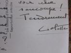 Colette - Carte postale autographe manuscrite au docteur, Verzamelen, Film en Tv, Nieuw