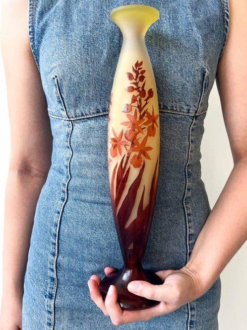Établissements Gallé, Emile Gallé - Vase - Verre - H. 36 cm, Antiek en Kunst, Antiek | Glaswerk en Kristal