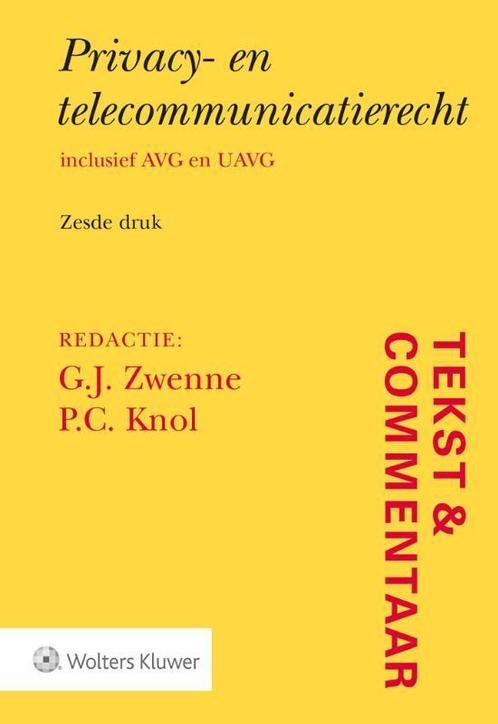 Tekst & Commentaar -  Privacy- en telecommunicatierecht, Boeken, Wetenschap, Gelezen, Verzenden