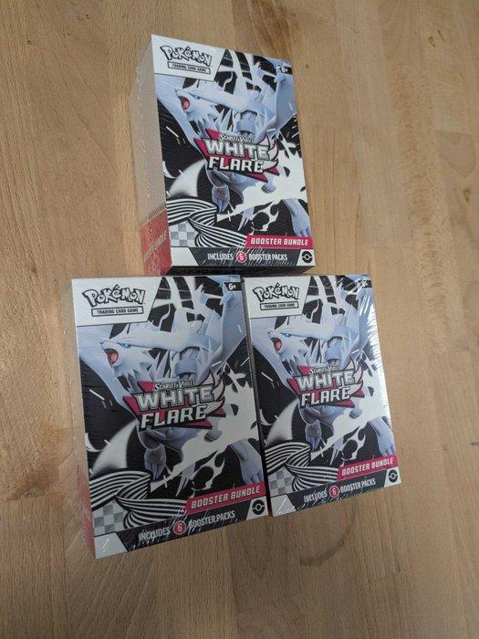 Pokémon - 3 Sealed box - Scarlet & Violet - White Flare, Hobby en Vrije tijd, Verzamelkaartspellen | Pokémon