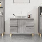 vidaXL Wastafelkast 80x33x60 cm bewerkt hout grijs sonoma, Verzenden, Nieuw