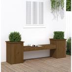 vidaXL Banc avec jardinières marron miel bois massif de, Jardin & Terrasse, Verzenden, Neuf