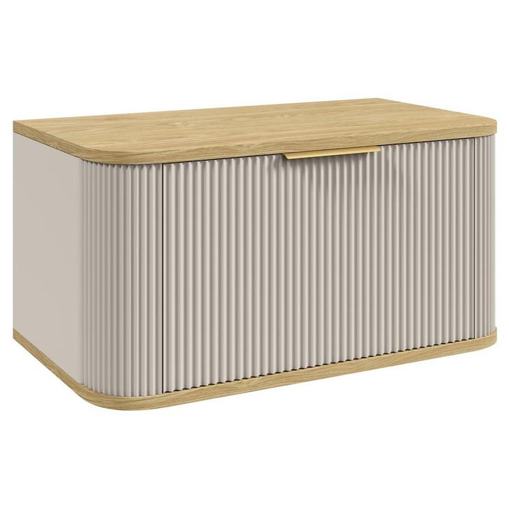 Badplaats Wastafelkast Romero 80 cm - Beige - Badmeubel, Huis en Inrichting, Badkamer | Badkamermeubels, Nieuw, Verzenden