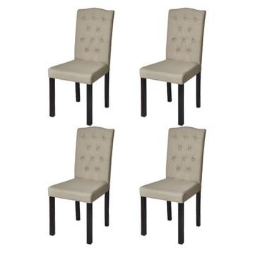 vidaXL Eetkamerstoelen 4 st stof camel, Huis en Inrichting, Stoelen, Verzenden, Nieuw