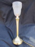 Lampe - Art Déco. Tulipe signée PRIMAFLORE. Bronze vers 1935, Antiquités & Art