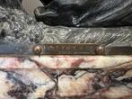 Figurale pendule - L & F Moreau - Art Nouveau Marmer,, Antiek en Kunst
