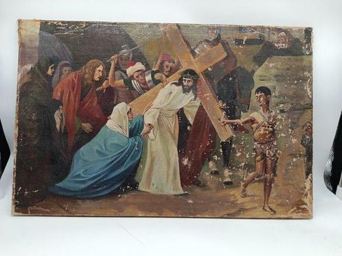 Anton Wessely (1848-1908), Naar - Stazione Via Crucis -, Antiek en Kunst, Kunst | Schilderijen | Klassiek