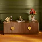 Meuble TV design - noyer - 140 x 40 x 48 cm, Verzenden, Neuf