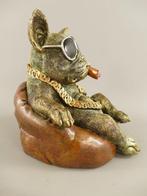Art House - Figuur - Groot steampunk beeld-BULDOG - 1 kg -, Antiek en Kunst