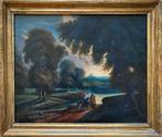 Scuola Veneta (XVIII) - Fuga in Egitto, in paesaggio, Antiek en Kunst