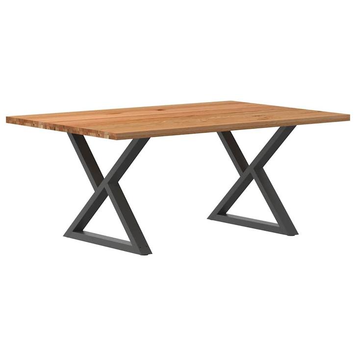 vidaXL Eettafel rechthoekig 180x120x74 cm massief eikenhout, Huis en Inrichting, Tafels | Eettafels, Nieuw, Verzenden