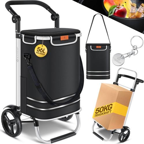 KESSER® Boodschappentrolley met koelvak - 56 liter - Zwart, Doe-het-zelf en Bouw, Gereedschap | Overige machines, Verzenden