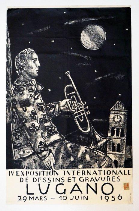 Anonymous - 4de Internationale Grafiek Expo Lugano 1956 -, Antiquités & Art, Art | Dessins & Photographie