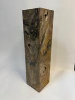 Support - Travertin Titanium - Socle / piédestal, Antiquités & Art, Curiosités & Brocante