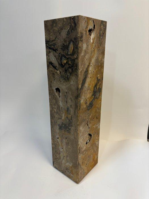 Support - Travertin Titanium - Socle / piédestal, Antiquités & Art, Curiosités & Brocante