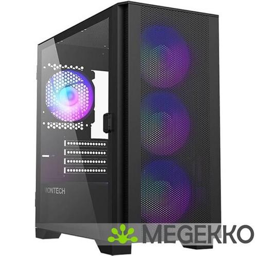 Montech AIR 100 ARGB Micro ATX Tempered Glass Zwart, Computers en Software, Computerbehuizingen, Nieuw, Verzenden