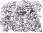 Pentekening Amerika - Al die jazz (lijst optie, Tekeningen), Verzenden